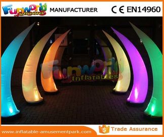 PVC Coated Nylon / PVC Tarpaulin Inflatable Lighting Decoration Cone For Backyard