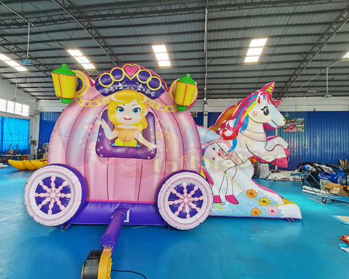 OEM Unicorn Carriage Castle Inflatable Bounce House Combo