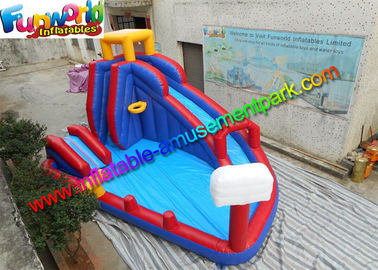 0.55MM PVC Tarpaulin Outdoor Inflatable Water Slides Kids Water Slide With Pool