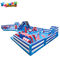 Blue And White Combo Pvc Inflatable Bounce House For Children ROHS